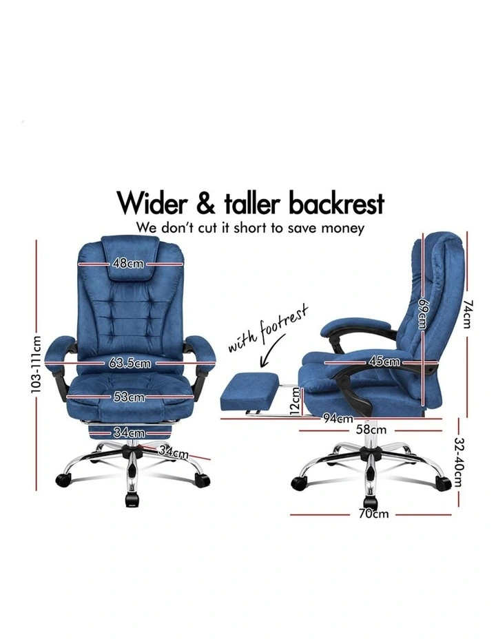 Office Chair Massage Heated Seat Velvet image 5