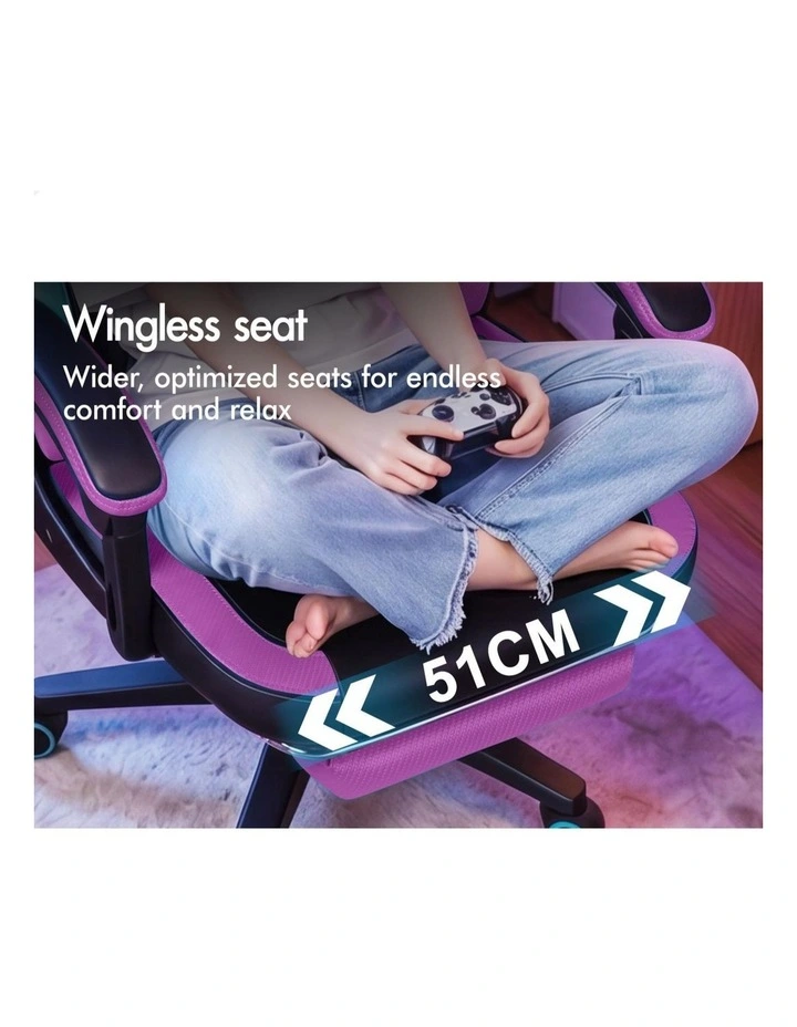 Gaming Office Chair Ergonomic Computer Footrest Leather image 5