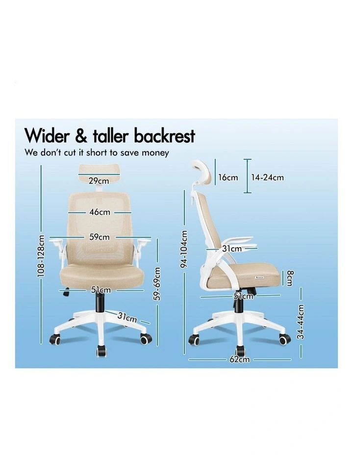 Mesh Office Chair Fabric Seat Tilt Gaming image 7