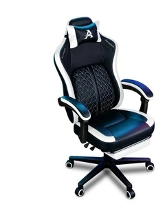 Gaming Office Chair Ergonomic Computer Footrest Leather
