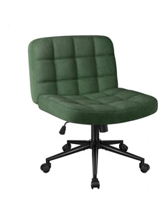Office Desk Chair Computer Armless Wide Seat Mid Back Chenille