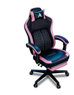 Gaming Office Chair Ergonomic Computer Footrest Leather