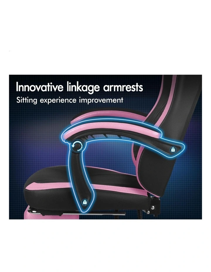 Gaming Office Chair Ergonomic Computer Footrest Leather image 4