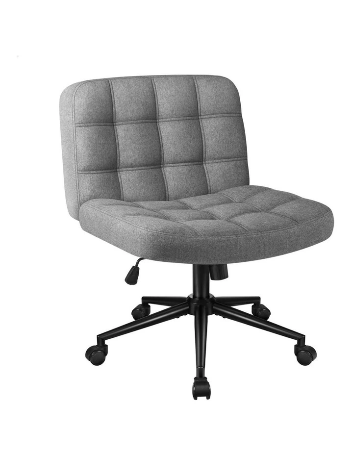 Office Desk Chair Computer Armless Wide Seat Mid Back Fabric image 1