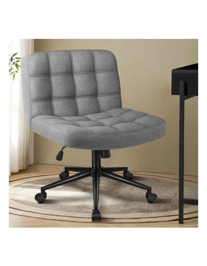 Office Desk Chair Computer Armless Wide Seat Mid Back Fabric image 2
