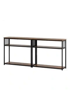 2x Console Table Industrial Entry Storage Rack