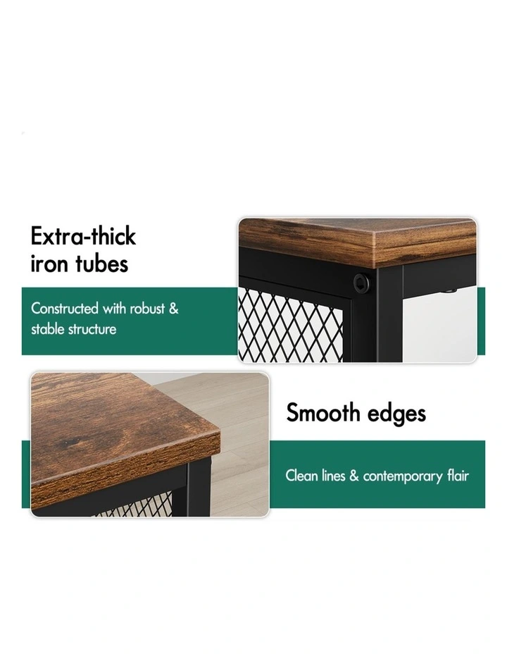 2x Console Table Industrial Entry Storage Rack image 4