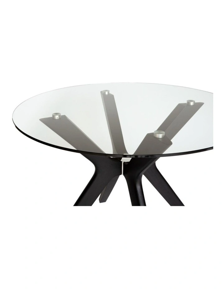 Doreen Collection, Round Glass Dining Table, 100cm image 2