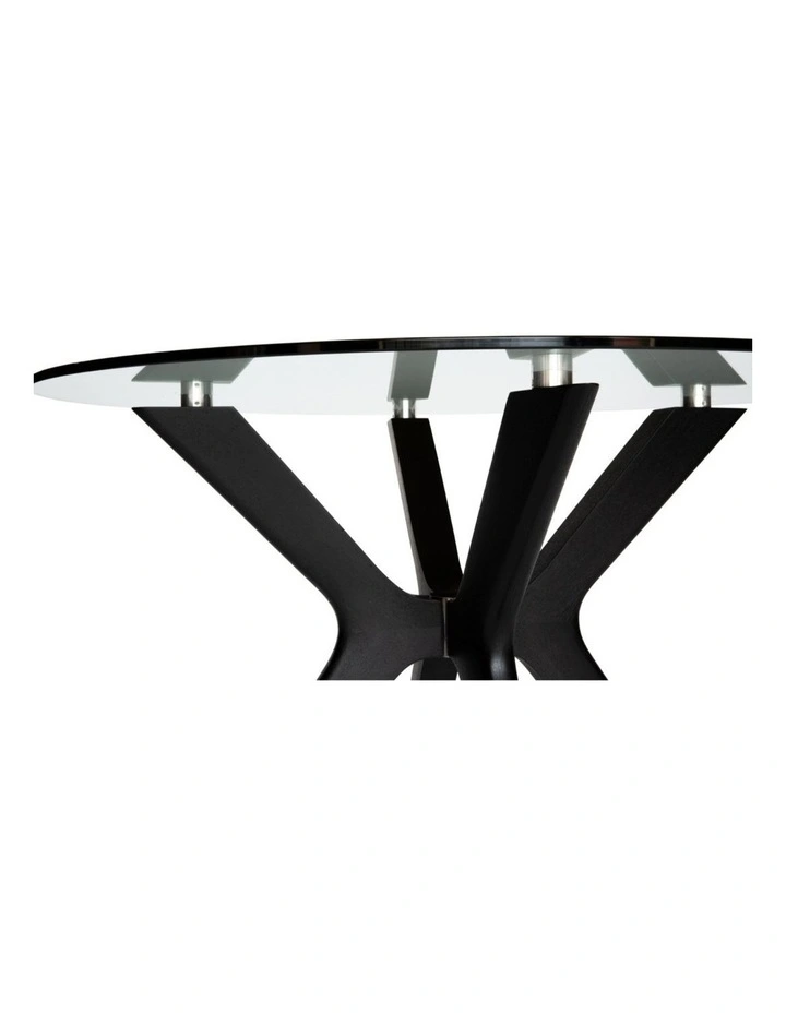 Doreen Collection, Round Glass Dining Table, 100cm image 3