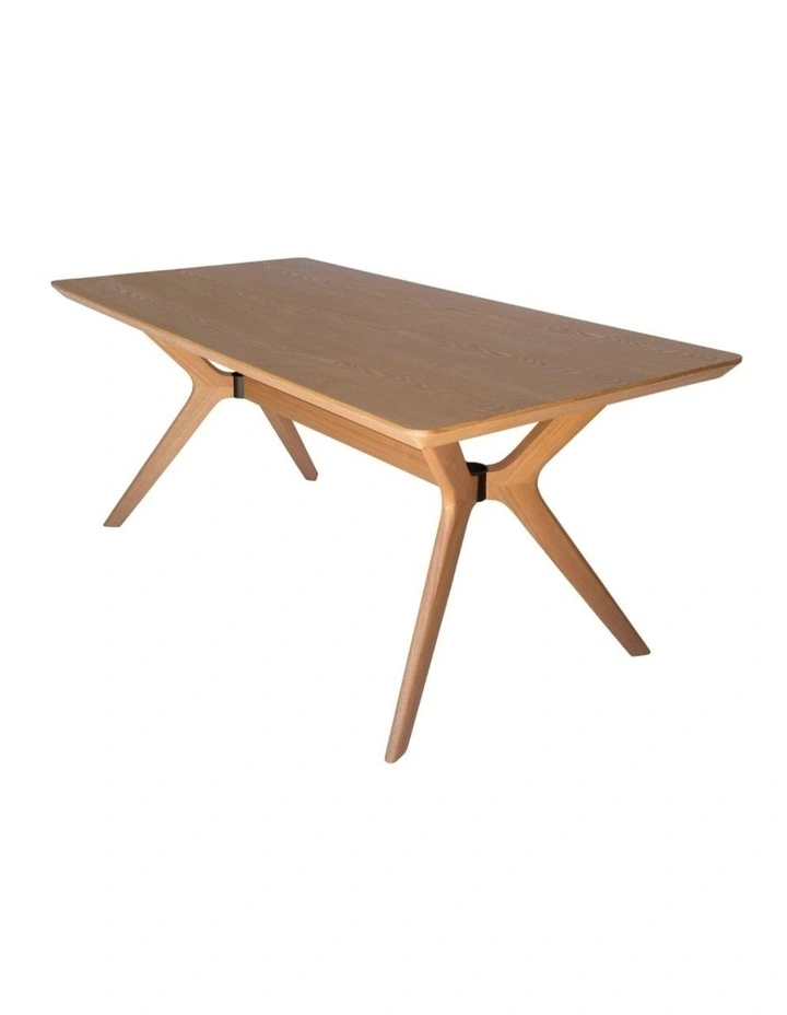 7-Piece Dining Set | Doreen Wood Dining Table 180cm & Osaka Upholstered Dining Chair | Natural image 3