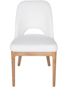 Maribel Boucle Dining Chair, Natural Legs