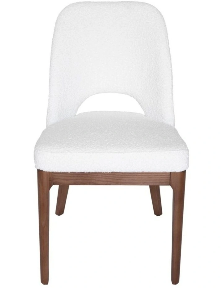 Pack of 4 | Maribel Upholstered Boucle Dining Chair | Walnut Legs image 2