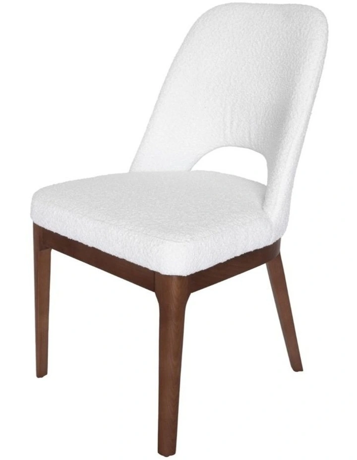 Pack of 4 | Maribel Upholstered Boucle Dining Chair | Walnut Legs image 3