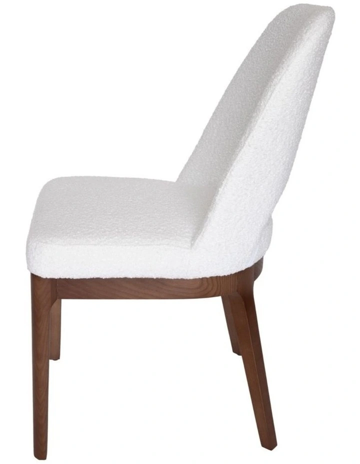 Pack of 4 | Maribel Upholstered Boucle Dining Chair | Walnut Legs image 4