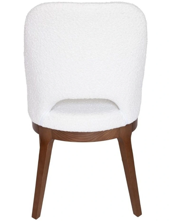 Pack of 4 | Maribel Upholstered Boucle Dining Chair | Walnut Legs image 5