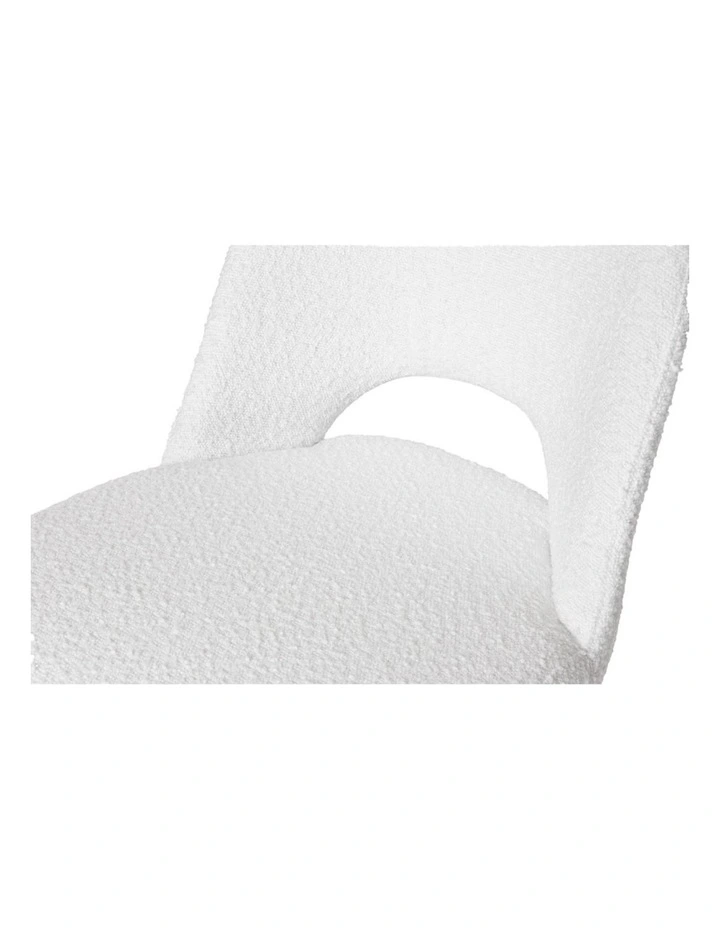 Pack of 4 | Maribel Upholstered Boucle Dining Chair | Walnut Legs image 7