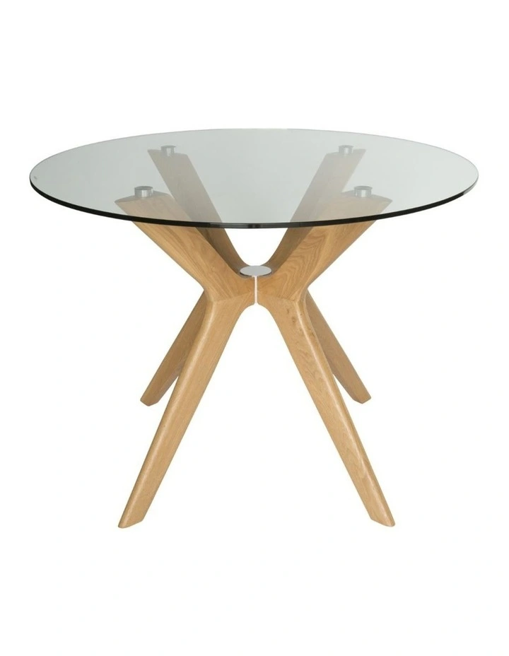 Doreen Collection, Round Glass Dining Table, 100cm image 1