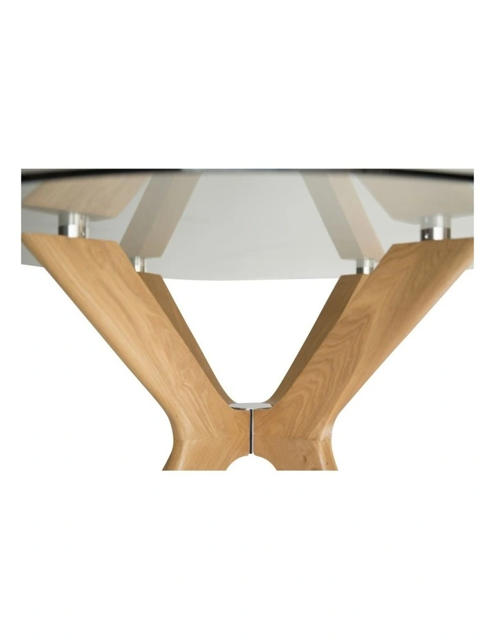 Doreen Collection, Round Glass Dining Table, 100cm image 3