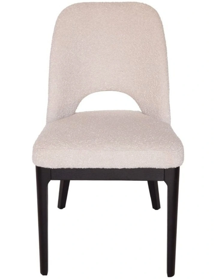 Pack of 4 | Maribel Upholstered Boucle Dining Chair | Black Legs image 2