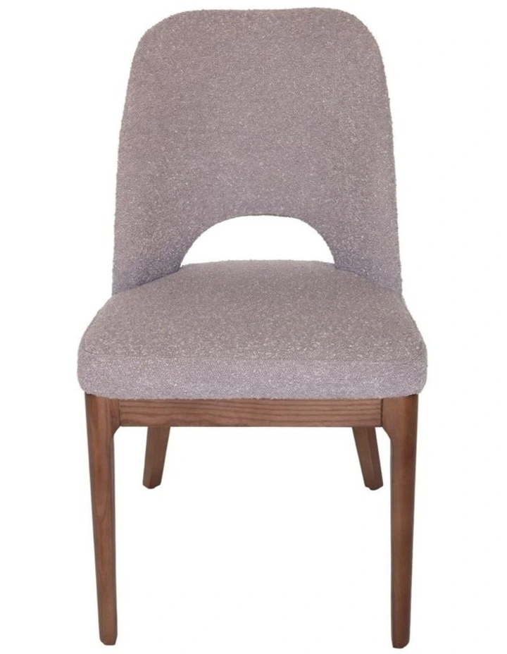 Pack of 4 | Maribel Upholstered Boucle Dining Chair | Walnut Legs image 2