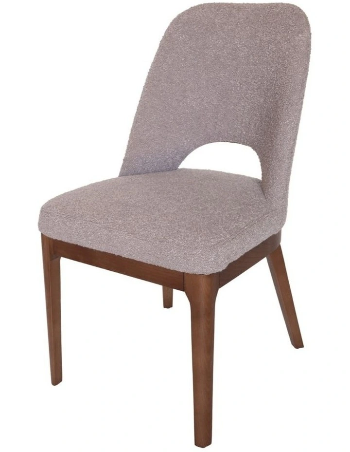 Pack of 4 | Maribel Upholstered Boucle Dining Chair | Walnut Legs image 3
