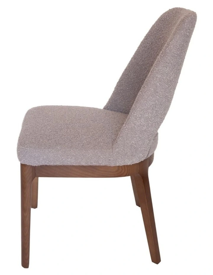 Pack of 4 | Maribel Upholstered Boucle Dining Chair | Walnut Legs image 4