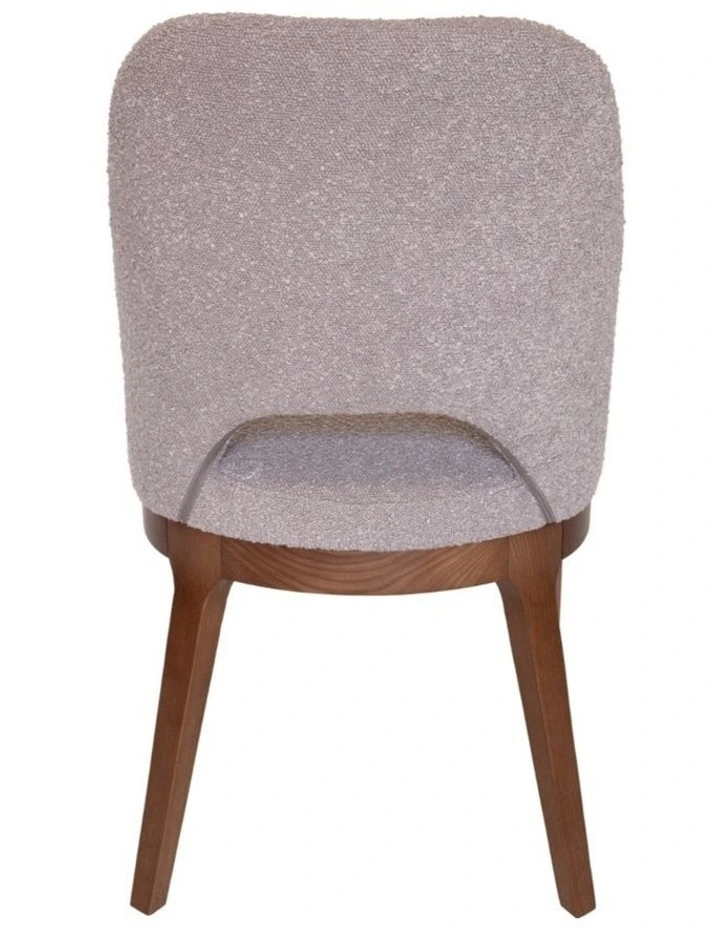 Pack of 4 | Maribel Upholstered Boucle Dining Chair | Walnut Legs image 5