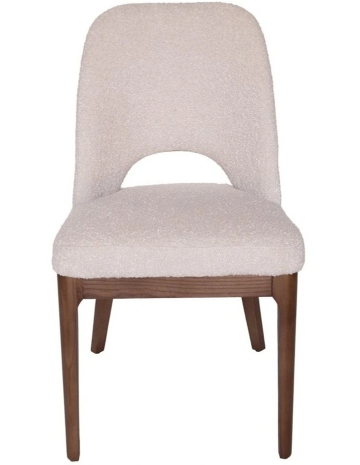 Pack of 4 | Maribel Upholstered Boucle Dining Chair | Walnut Legs image 2