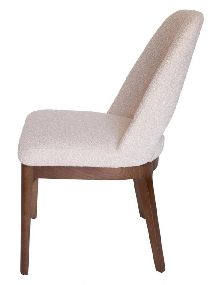Pack of 4 | Maribel Upholstered Boucle Dining Chair | Walnut Legs image 4