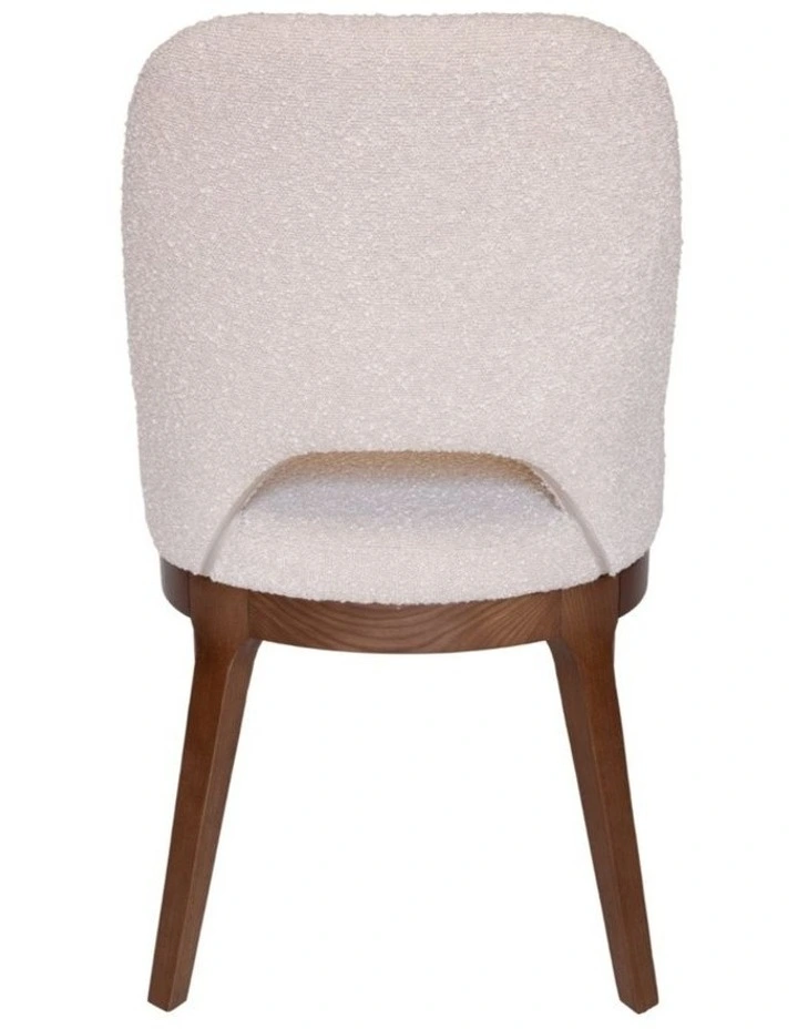 Pack of 4 | Maribel Upholstered Boucle Dining Chair | Walnut Legs image 5