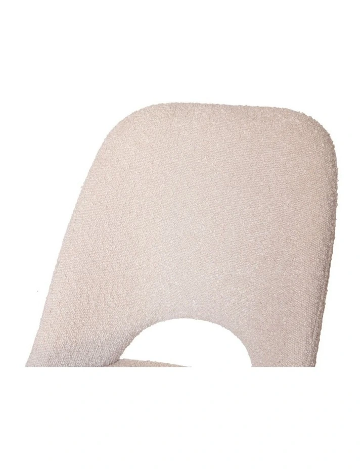 Pack of 4 | Maribel Upholstered Boucle Dining Chair | Walnut Legs image 6