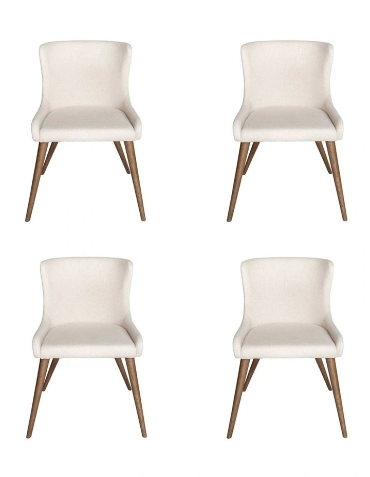 Pack of 4 | Osaka Upholstered Dining Chair | Walnut Wood Legs image 1