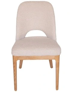 Maribel Boucle Dining Chair, Natural Legs