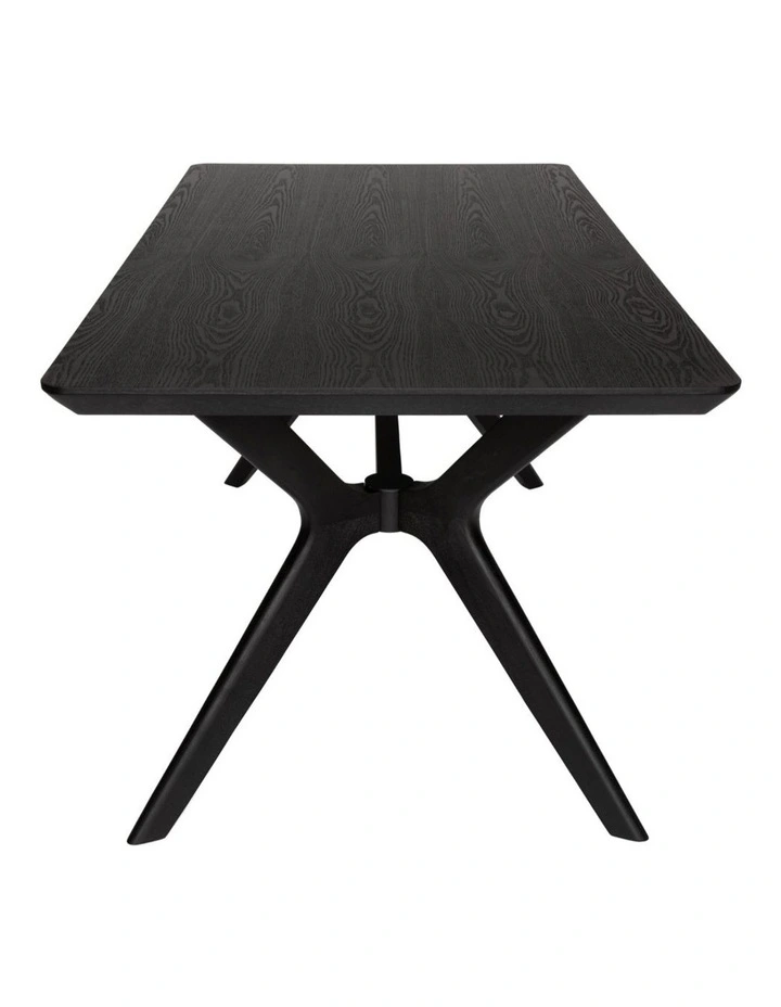 7-Piece Dining Set | Doreen Wood Dining Table 180cm & Osaka Upholstered Dining Chair | Black image 4
