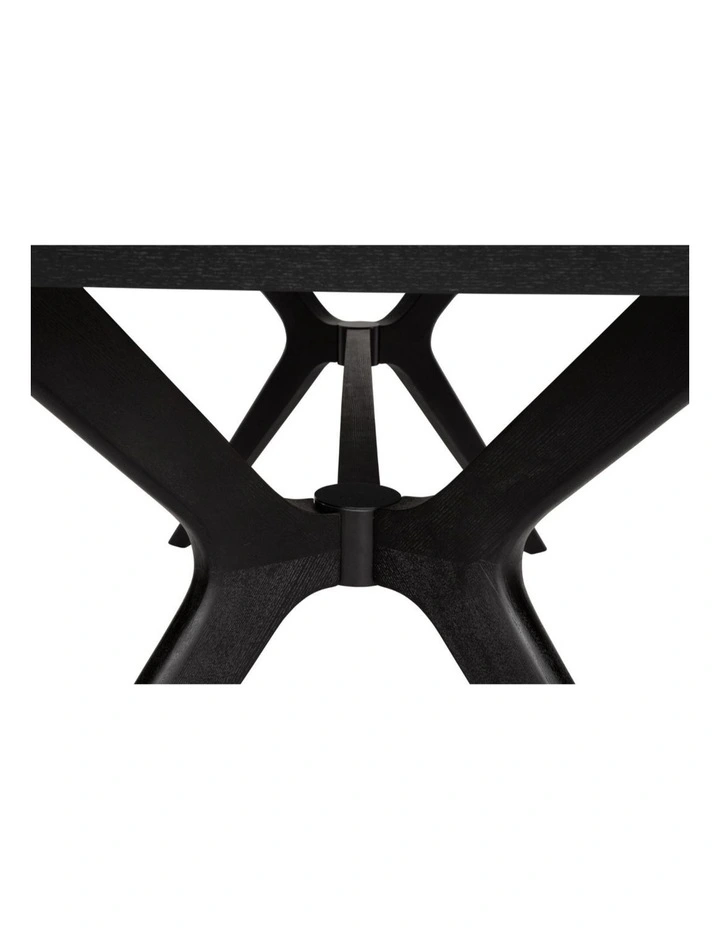 7-Piece Dining Set | Doreen Wood Dining Table 180cm & Osaka Upholstered Dining Chair | Black image 5