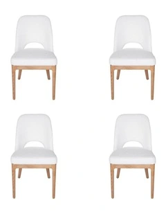Pack of 4 | Maribel Upholstered Boucle Dining Chair | Natural Legs