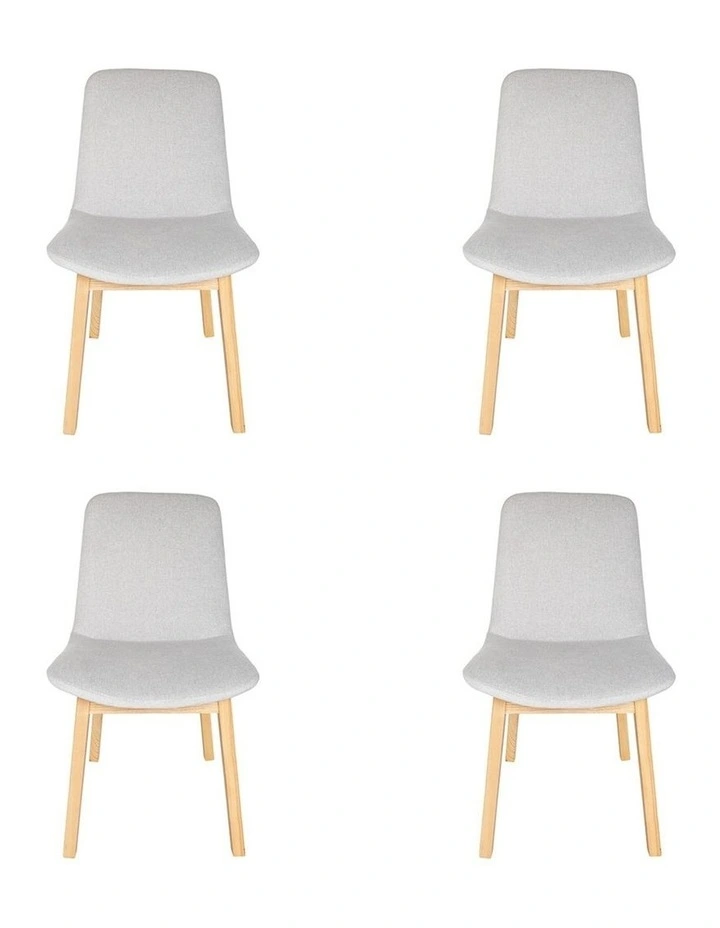 Pack of 4 | Cozy Upholstered Dining Chair | Natural Legs image 1