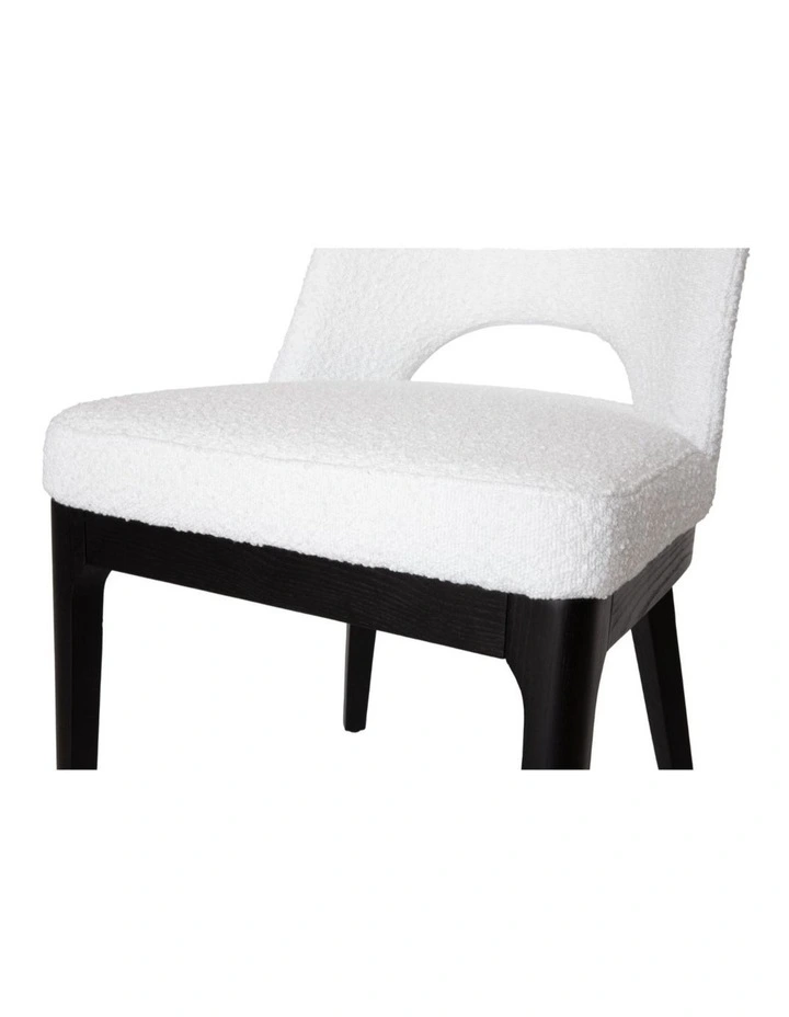 Pack of 4 | Maribel Upholstered Boucle Dining Chair | Black Legs image 6