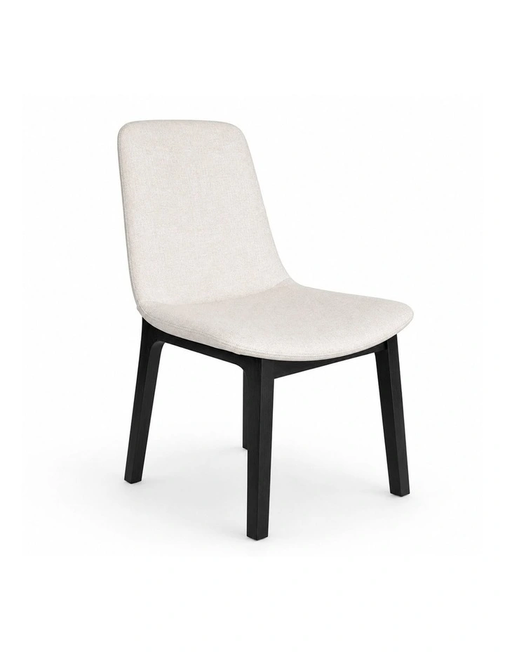 Pack of 4 | Cozy Upholstered Dining Chair | Black Legs image 2