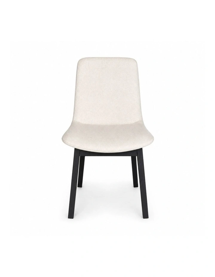 Pack of 4 | Cozy Upholstered Dining Chair | Black Legs image 3