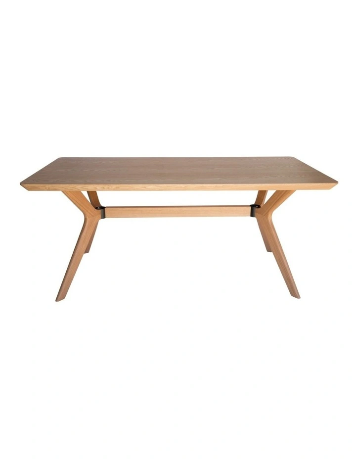 7-Piece Dining Set | Doreen Wood Dining Table 180cm & Osaka Upholstered Dining Chair | Natural image 3