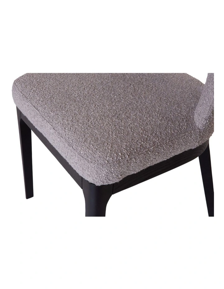 Pack of 4 | Maribel Upholstered Boucle Dining Chair | Black Legs image 7