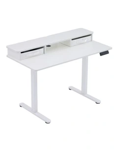 Electric Standing Desk 120x60cm Height Adjustable with Drawers, Standing Desk with Memory Controller