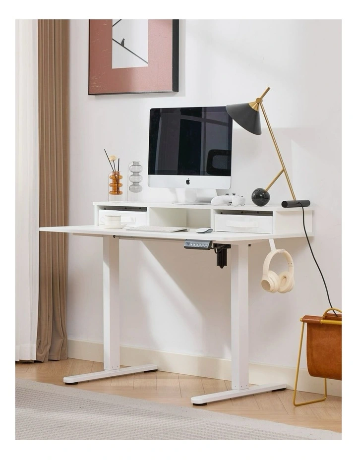 Electric Standing Desk 120x60cm Height Adjustable with Drawers, Standing Desk with Memory Controller image 2