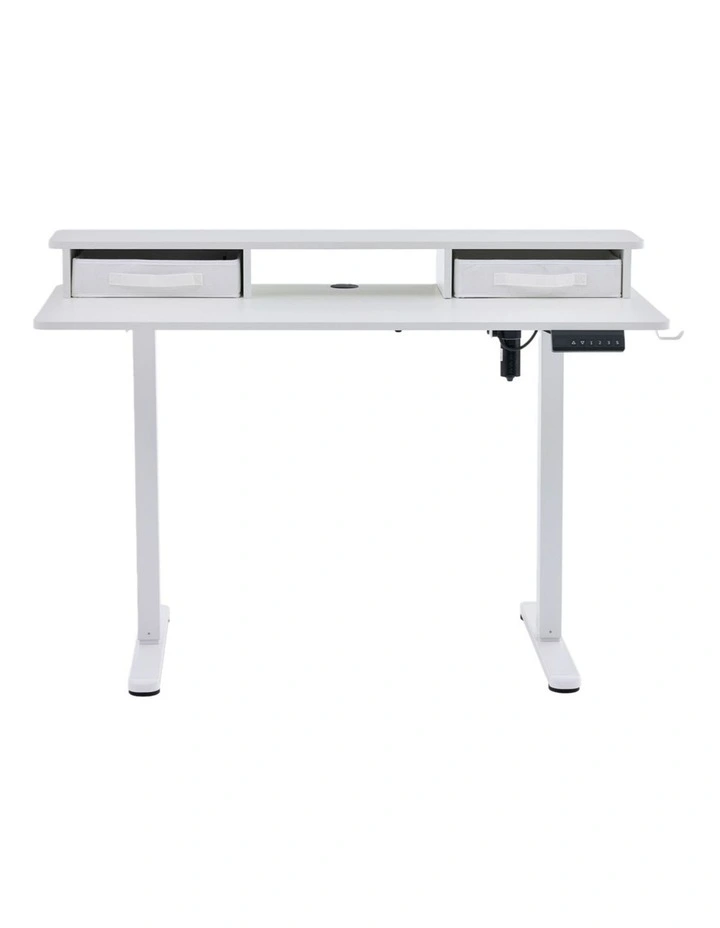 Electric Standing Desk 120x60cm Height Adjustable with Drawers, Standing Desk with Memory Controller image 6