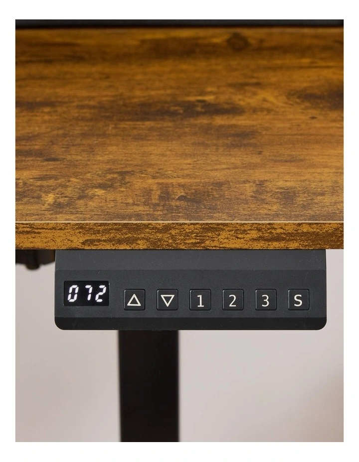 Electric Standing Desk 140x60cm Height Adjustable with 2 Drawers, Stand Up Desk with Storage Shelf image 6
