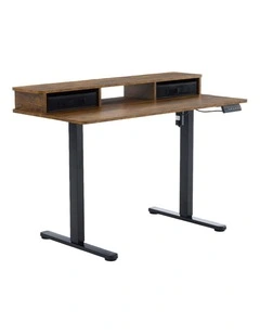 Electric Standing Desk 120x60cm Height Adjustable with Drawers, Standing Desk with Memory Controller