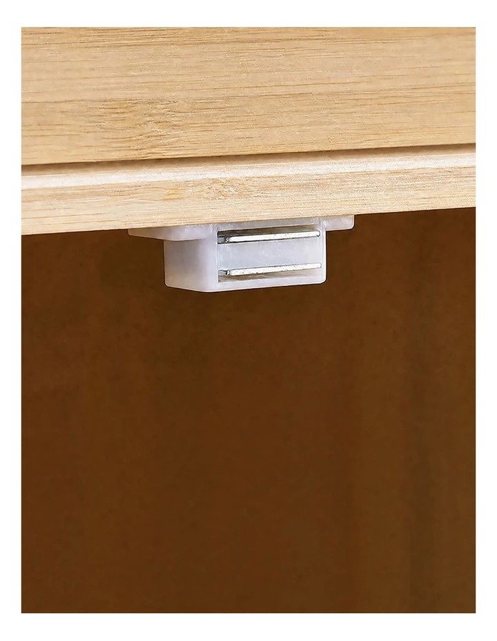 Toque Bread Box Bread Bin Double Layer Bamboo Bread Storage with Window Natural image 5