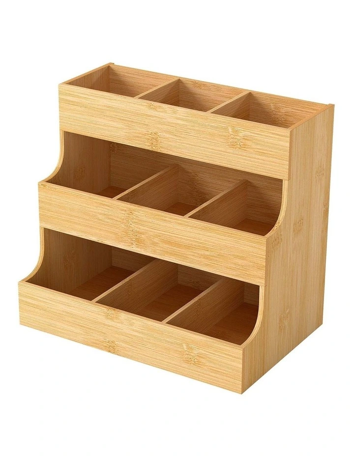 Toque Vertical Bamboo Tea Organizer Holds 180 Tea Bags for Tea Storage for Home image 1