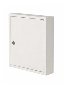 Levede Key Safe Cabinet 42-Key Wall Mount Steel Lock Box White